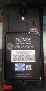 Winds Note Grace 1S Flash File Firmware MT6580 Stock Rom